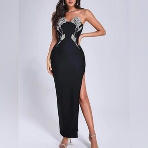 Black Bandage Midi Dress